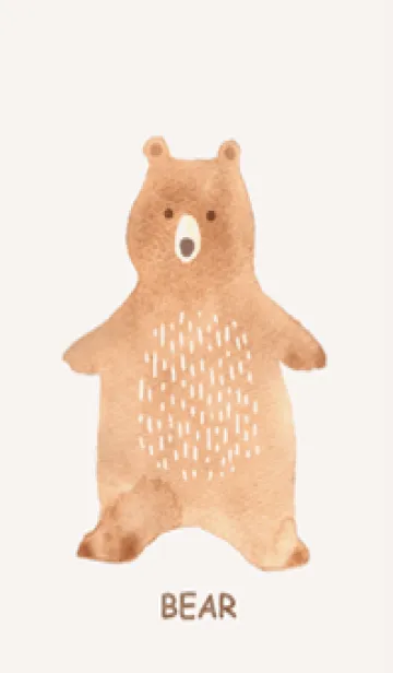 [LINE着せ替え] ナチュラルかわいい♪北欧くま・3の画像1