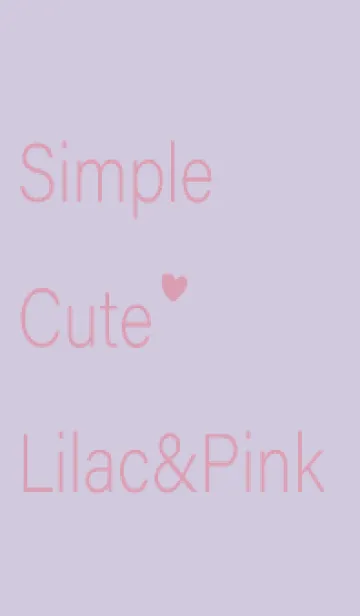 [LINE着せ替え] シンプル かわいい ライラック & ピンクの画像1