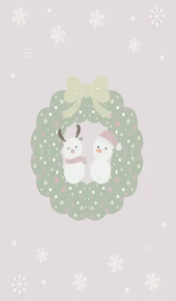 [LINE着せ替え] くすみピンクなクリスマスの画像1