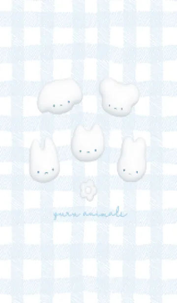 [LINE着せ替え] ぷっくり あにまるず 3 - ブルー 01の画像1