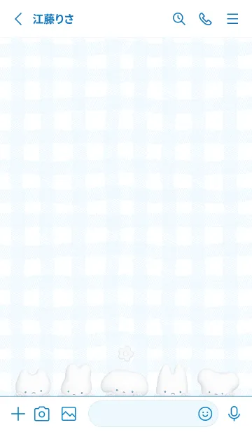 [LINE着せ替え] ぷっくり あにまるず 3 - ブルー 01の画像2