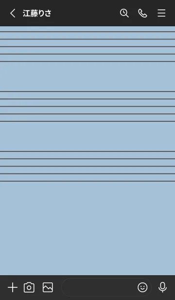 [LINE着せ替え] 五線譜1 スモークブルーの画像2