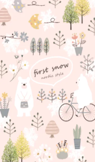 [LINE着せ替え] babypink♡初雪の北欧スタイル09_1の画像1