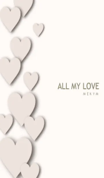 [LINE着せ替え] ALL MY LOVE-BEIGE HEART 16の画像1