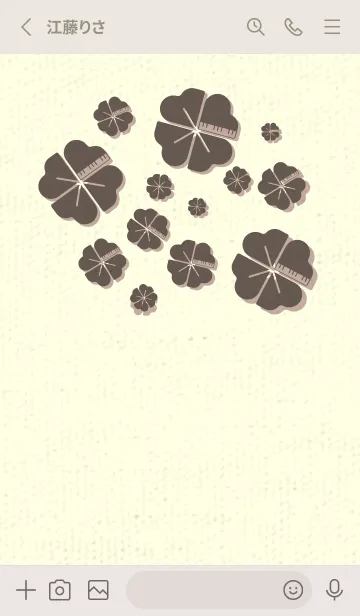 [LINE着せ替え] Piano clover 栗色の画像2