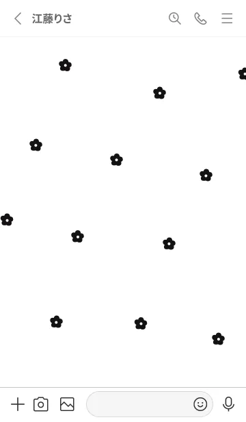 [LINE着せ替え] flower pattern (monotone)の画像2