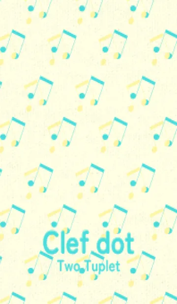 [LINE着せ替え] 2連符柄  -クリームの画像1