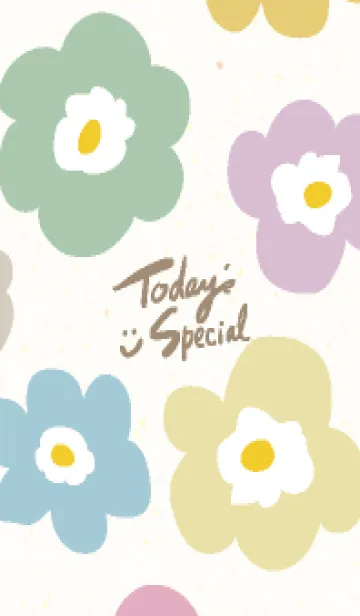 [LINE着せ替え] 北欧風 カラフルお花16の画像1