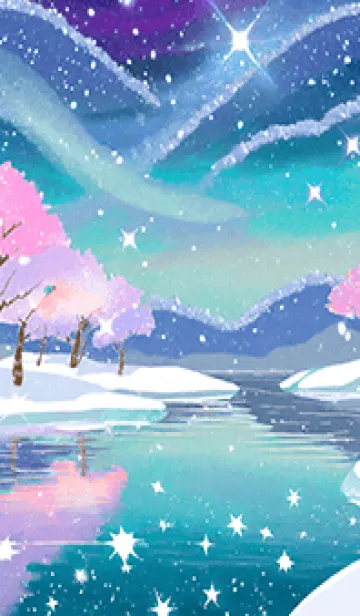 [LINE着せ替え] 優美な冬の風景の着せかえ(Winter-598)の画像1