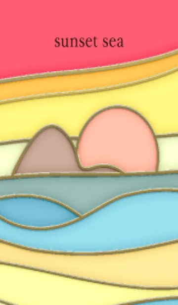 Enamel Pin sunset sea 60の着せ替えメイン画像