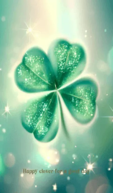 [LINE着せ替え] Happy clover-Green-27の画像1
