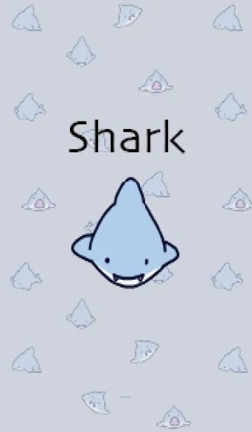 [LINE着せ替え] ベージュと青 : シンプルなミニサメの画像1