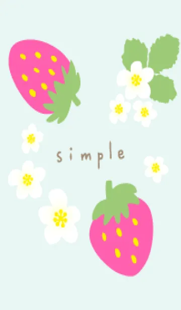 [LINE着せ替え] 苺と花19の画像1