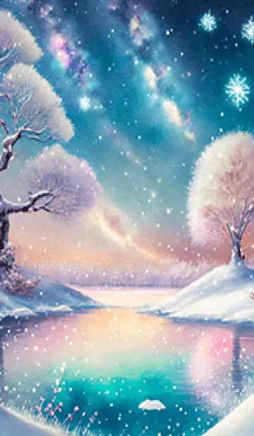 [LINE着せ替え] 優美な冬の風景の着せかえ(Winter-611)の画像1