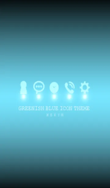 [LINE着せ替え] GREENISH BLUE ICON THEME -MEKYM-の画像1