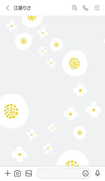 [LINE着せ替え] 3種の白い花15の画像2