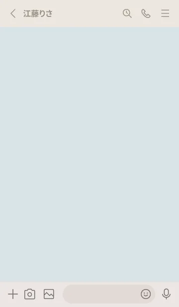 [LINE着せ替え] シンプル（beige blue)V.1685の画像2