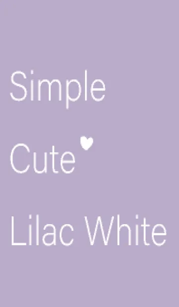 [LINE着せ替え] シンプル かわいい ライラック ホワイトの画像1