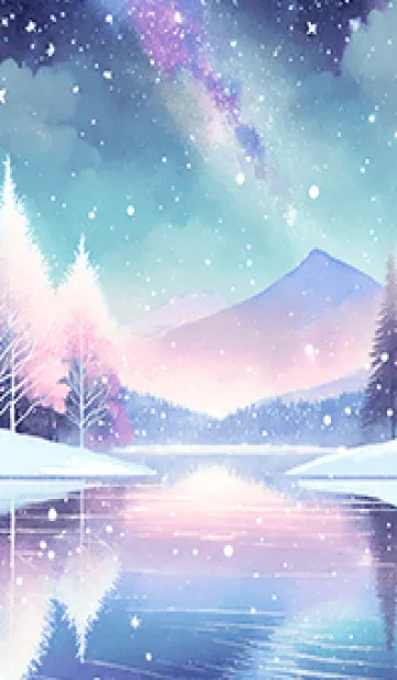 [LINE着せ替え] 優美な冬の風景の着せかえ(Winter-618)の画像1