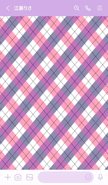 [LINE着せ替え] アーガイル チェック 26の画像2