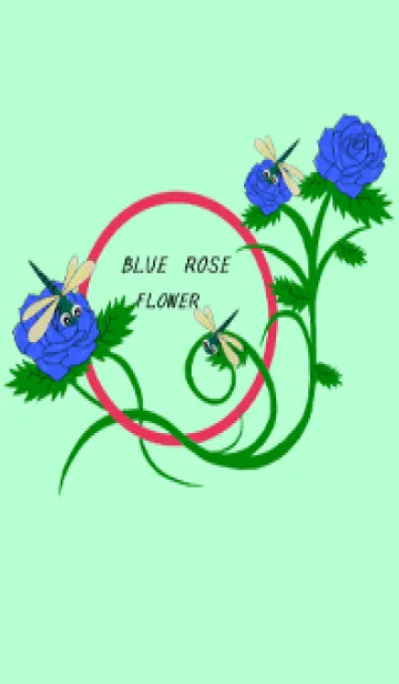 [LINE着せ替え] blue rose flowerの画像1
