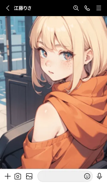 [LINE着せ替え] 少女が一人 #LaB18。の画像2