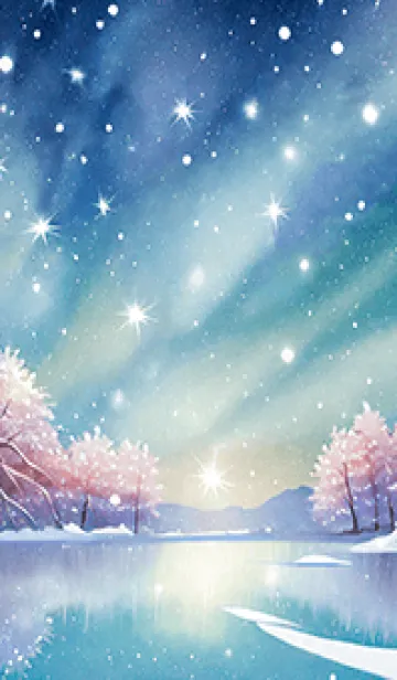 [LINE着せ替え] 優美な冬の風景の着せかえ(Winter-627)の画像1