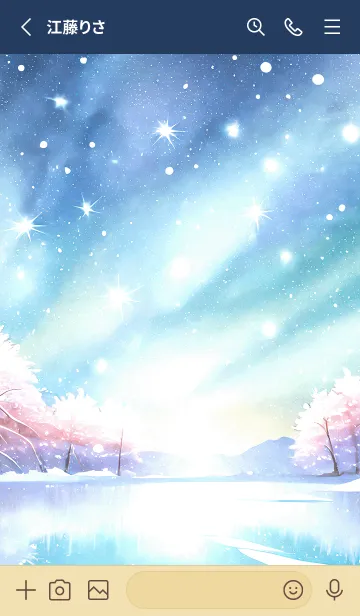 [LINE着せ替え] 優美な冬の風景の着せかえ(Winter-627)の画像2