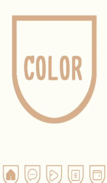 [LINE着せ替え] beige color W42の画像1