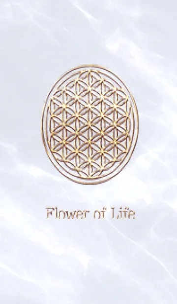 [LINE着せ替え] Flower of Life - Gold (S) -の画像1