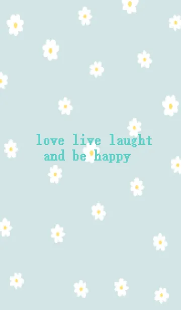 [LINE着せ替え] 小花柄 / turquoiseの画像1