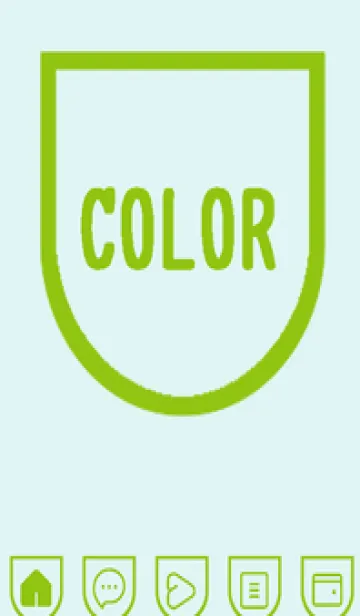 [LINE着せ替え] green color W89の画像1