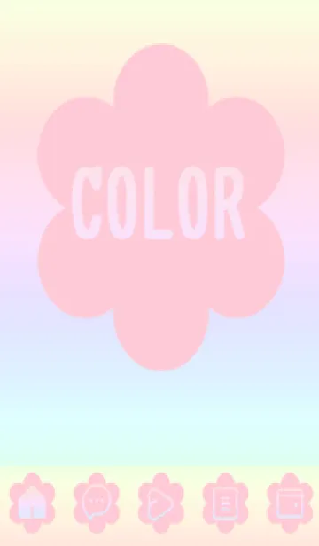 [LINE着せ替え] pink color rainbow C09の画像1