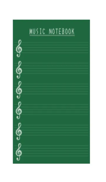 [LINE着せ替え] 音楽カラーノート/ビリジアン/ホワイトの画像1