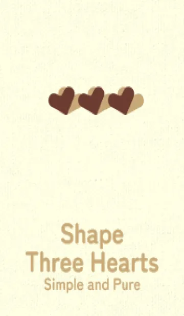 [LINE着せ替え] 3つのハート型の着せかえ 栗皮茶の画像1