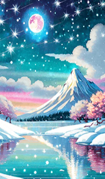 [LINE着せ替え] 優美な冬の風景の着せかえ(Winter-621)の画像1