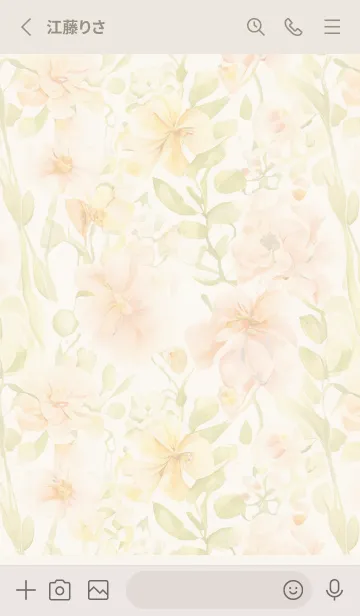 [LINE着せ替え] beige♡おしゃれな花03_1の画像2