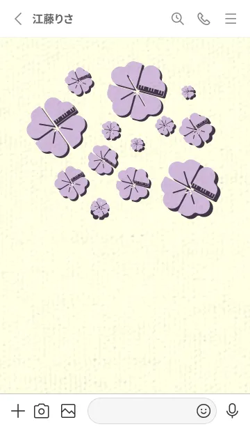 [LINE着せ替え] Piano clover ライラックの画像2