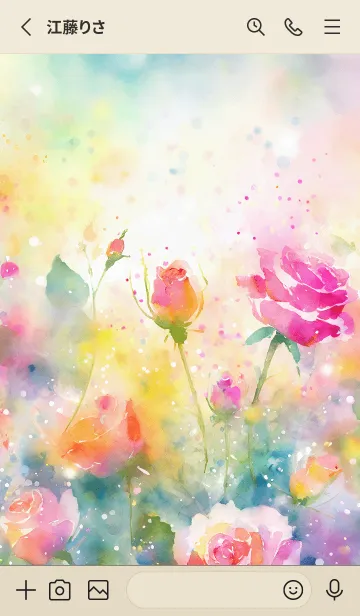 [LINE着せ替え] 薔薇(バラ)の花の着せかえ(R658)の画像2