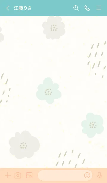 [LINE着せ替え] 2色の花 癒し22の画像2