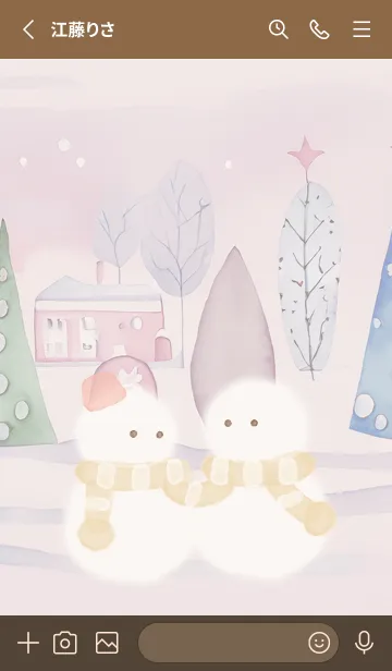 [LINE着せ替え] pinkbrown♡仲良しな冬08_1の画像2