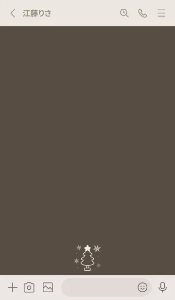 [LINE着せ替え] シンプル  クリスマス -ブラウン-の画像2