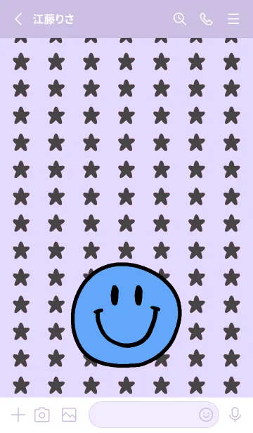 [LINE着せ替え] 手書き スタースマイル 56の画像2