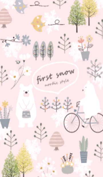 [LINE着せ替え] pink♡初雪の北欧スタイル10_1の画像1