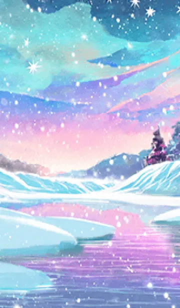 [LINE着せ替え] 優美な冬の風景の着せかえ(Winter-639)の画像1