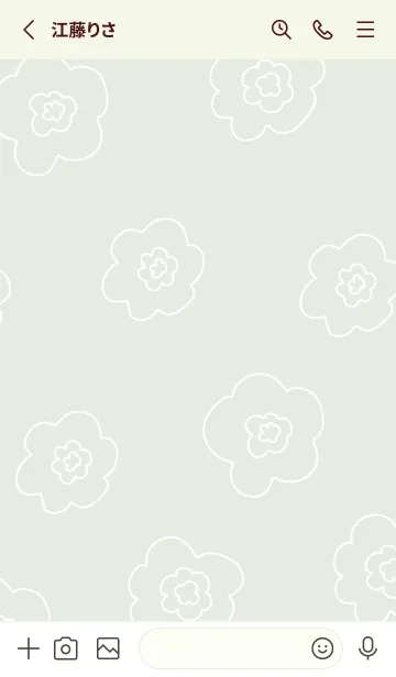 [LINE着せ替え] 線の花 北欧風16の画像2