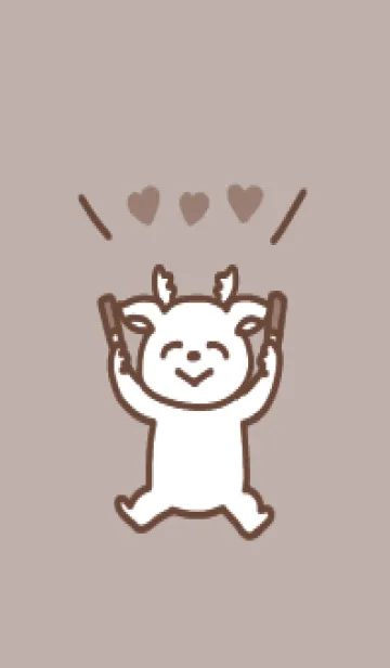 [LINE着せ替え] 推し色トナカイ(brown)の画像1