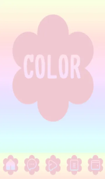 [LINE着せ替え] pink color rainbow C10の画像1