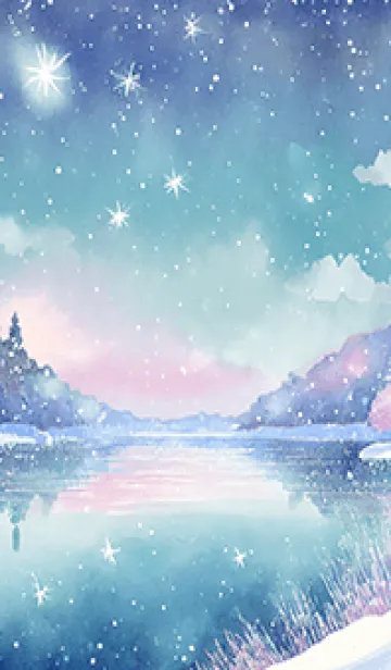 [LINE着せ替え] 優美な冬の風景の着せかえ(Winter-649)の画像1