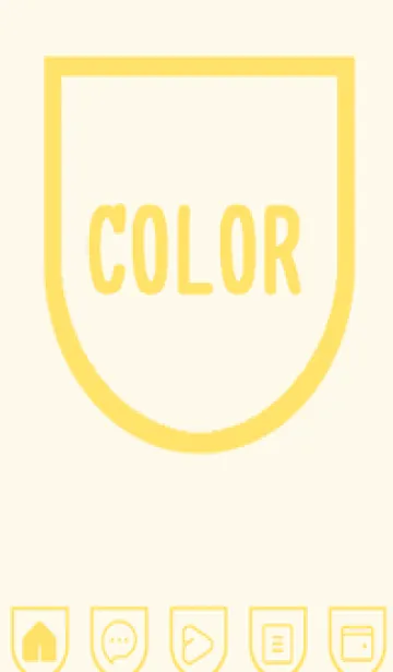 [LINE着せ替え] yellow color W44の画像1